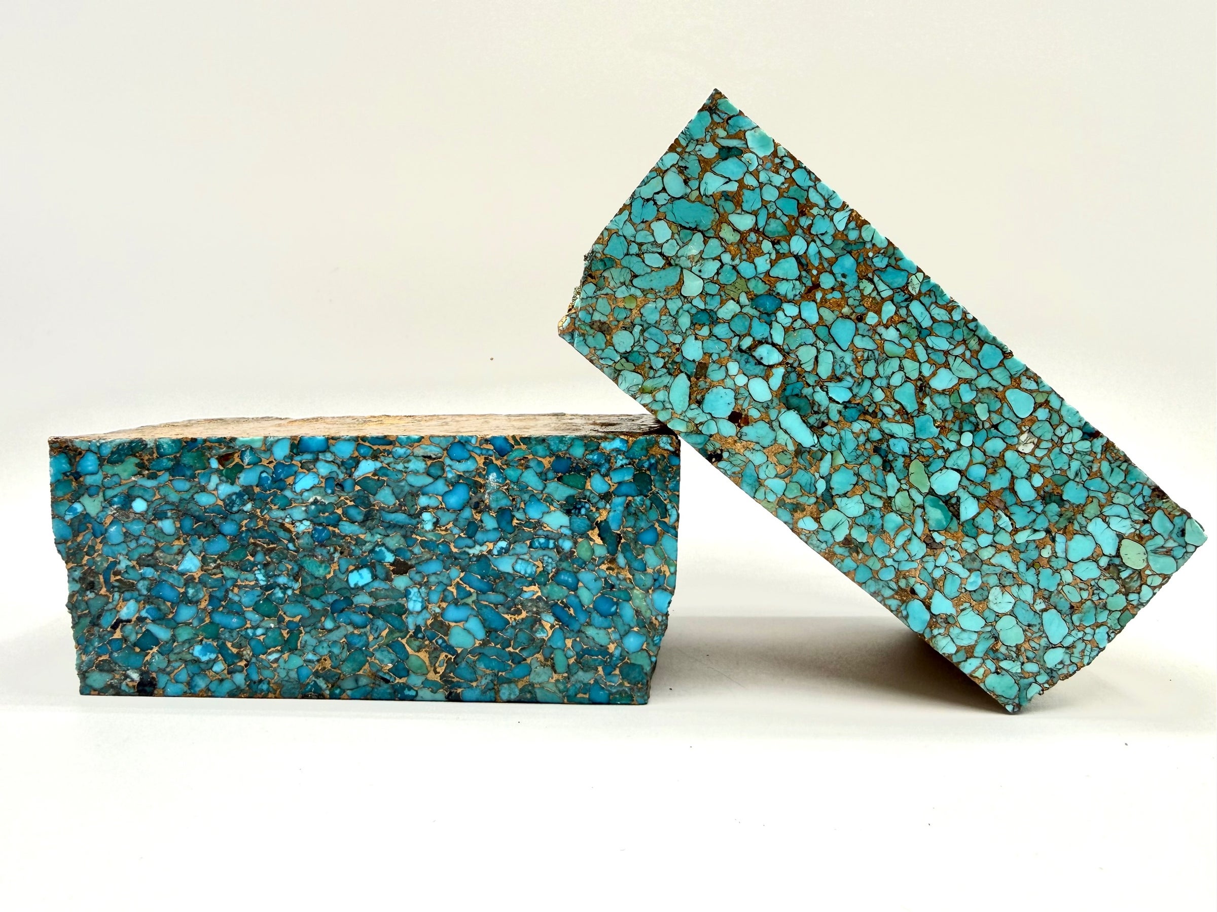 Small Nugget Kingman Turquoise & Bronze Compressed Nugget Composites ...