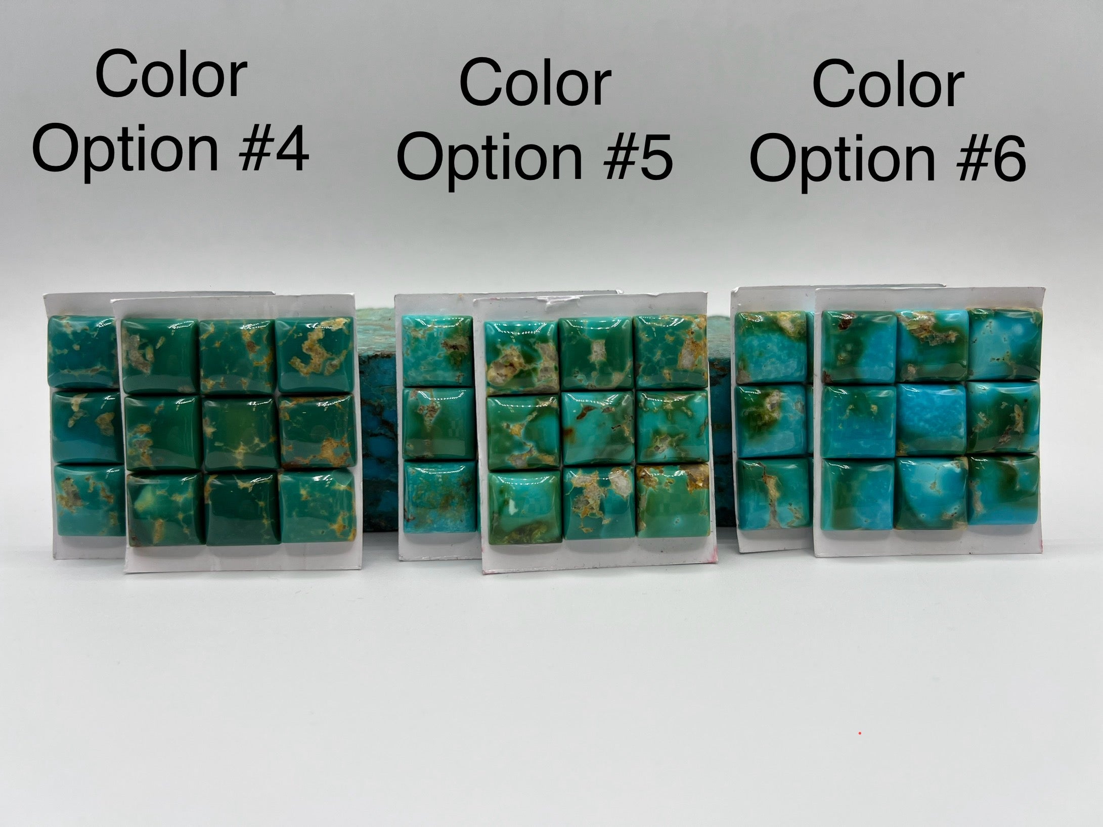 Torquoise Square Kingman Turquoise 16mm Square Cabochons | Kingman Turquoise