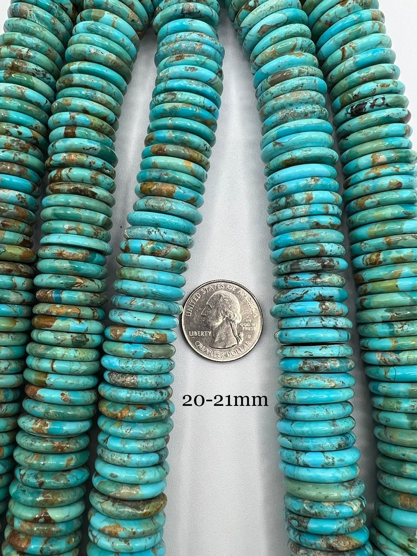 Kingman Turquoise Slab Strands/ Blue-Green/ high quality Sold by Strand/ Group 30