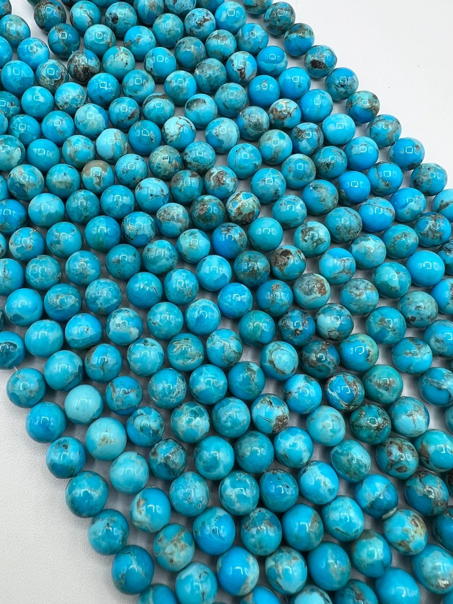 Faceted Composite Turquoise Oval Beads-18 x 25 x 8mm - A Grain of Sand